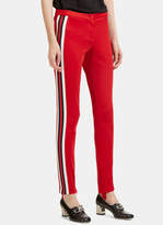 Thumbnail for your product : Gucci Striped Web Jersey Stirrup Leggings in Red