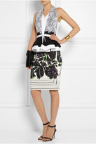 Thumbnail for your product : Peter Pilotto Cate cotton-poplin and lace peplum top