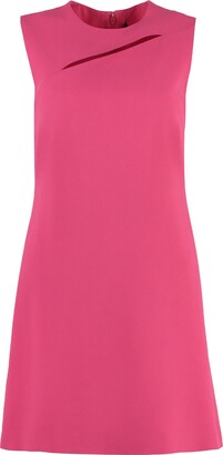 【送料&関税込】Versace Crepe Dress VERSACE Pleated printed crepe midi dress | THE OUTNET