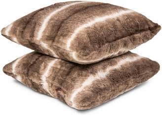 Luxe Faux Fur Belton Faux Fur 2-Piece Decorative Pillow Set