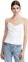 Thumbnail for your product : Cushnie Strapless Corset Top with Drape at Bust