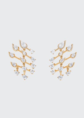 Fernando Jorge Flare Small Earrings in 18K Yellow Gold and Diamonds