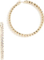 Thumbnail for your product : Jules Smith Designs Women's Crystal Studded Hoops
