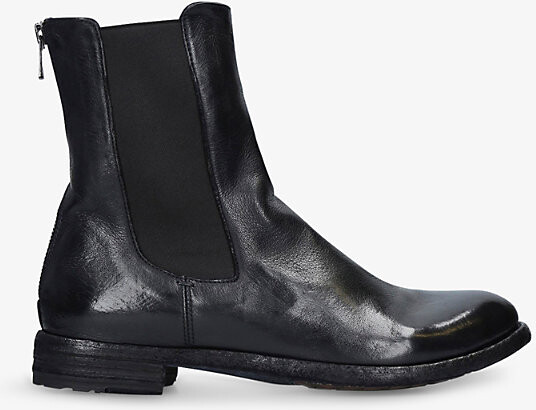 Officine Creative Womens Black Lexicon Chunky-Sole Leather Boots Eur 39.5 / 6.5 Uk Women
