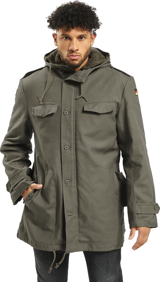 Parka Brandit BW Flag - Homme - Coton - Doublure Hiver Amovible - Style Militaire