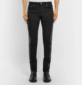 Alexander McQueen Skinny-Fit Striped Stretch-Cotton Jeans