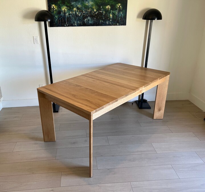 Etsy Modern White Oak Extendable Dining Table