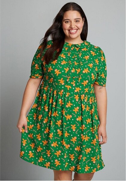 When In Wonderland Dress Green Gingerbread