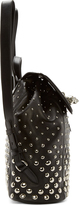 Thumbnail for your product : Alexander McQueen Black Studded Leather Skull Padlock Backpack