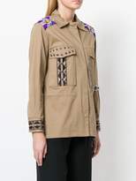 Thumbnail for your product : Pinko beaded and stud military jacket