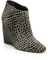 Thumbnail for your product : Pierre Hardy Animal-Print Calf Hair Wedge Ankle Boots