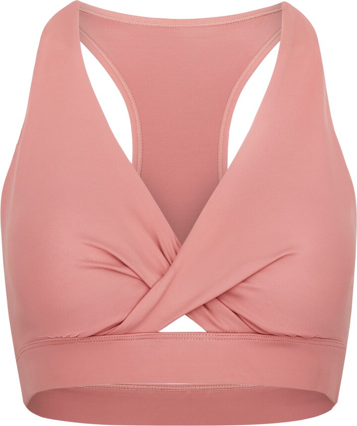 NE Activewear Iris Wrap Sports Bra Watermelon Pink ShopStyle