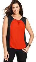 Thumbnail for your product : Jones New York Collection Plus Size Sleeveless Colorblocked Top