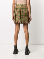 Thumbnail for your product : MSGM Checked Tweed Mini Skirt