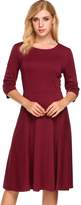 Thumbnail for your product : HOTOUCH Women's Classy Vintage Evening Formal Dress with Long Sleeve Round Neck XL