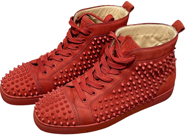 red christian louboutin sneakers