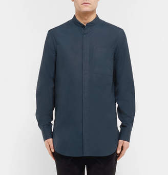 Mr P. Grandad-Collar Cotton-Poplin Shirt