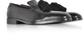 Thumbnail for your product : Jimmy Choo Foxley Black Soft Nappa Leather Tasselled Slippers
