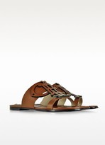 Thumbnail for your product : Emilio Pucci Ambra Leather Flat Slide