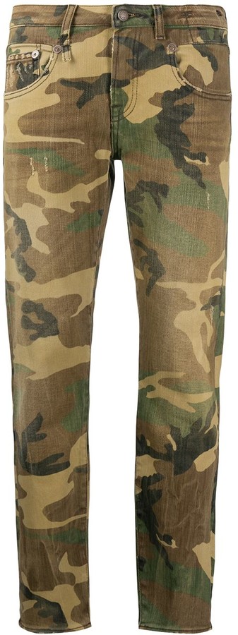 military print jeans