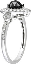 Thumbnail for your product : MODERN BRIDE Midnight Black Diamond 1 CT. T.W. Black & White Diamond Heart Ring In 10K White Gold