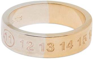 Maison Margiela Logo-Engraved Sterling Silver And Gold-Tone Ring