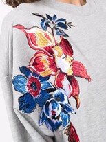 Thumbnail for your product : VIVETTA Floral-Embroidered Sweatshirt Dress