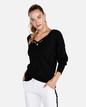 Express Double Vee Pullover Sweater
