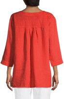 Thumbnail for your product : ROSSO35 Garment-Dyed Embroidered Tunic Top