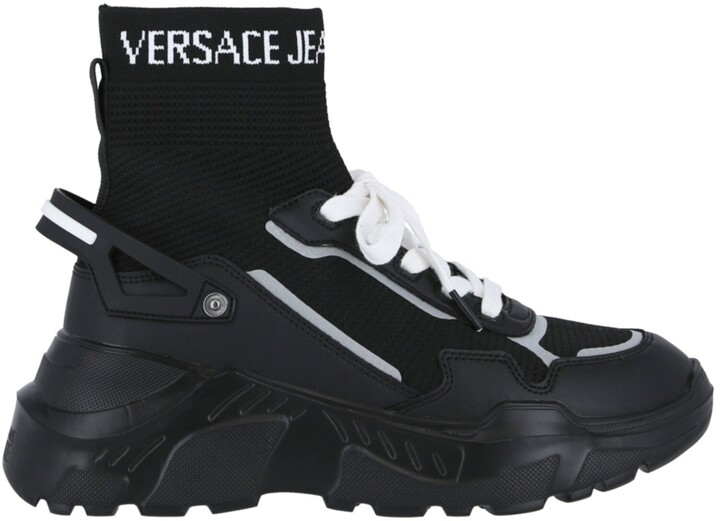 Versace Jeans Couture Mens High-Top Sock Sneakers - ShopStyle