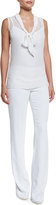 Thumbnail for your product : St. John Classic Cady Boot-Cut Pants, Bianco