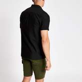 Thumbnail for your product : River Island Black seersucker regular fit shirt