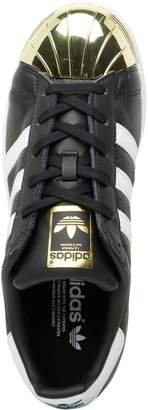 adidas Womens Superstar 80s Metal Toe Trainers Core Black/White/Gold Metallic