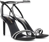 Thumbnail for your product : Saint Laurent Robin 85 embellished satin sandals