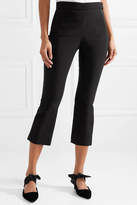 Thumbnail for your product : Rosetta Getty Cropped Stretch-crepe Flared Pants - Black