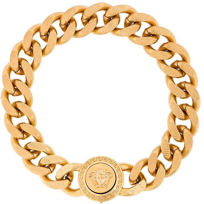 Darmen Gewend aan Nodig uit Versace Medusa Head chain-link bracelet - ShopStyle Jewelry