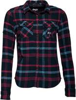 Superdry Womens Milled Flannel Shirt Agra Midnight Pink