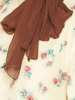 Thumbnail for your product : Miu Miu floral print bow detail blouse