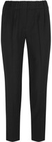 Thumbnail for your product : Brunello Cucinelli Crepe Tapered Pants - Black