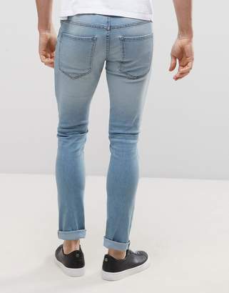 Solid Skinny Jeans In Light Wash