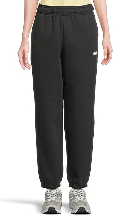 New Balance Women's Sport Essentials Fleece Jogger Women's Clothing Black : LG, Cotton