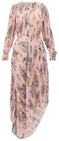 Thumbnail for your product : Preen by Thornton Bregazzi Delaney Asymmetric Floral-print Plisse Dress - Pink Print