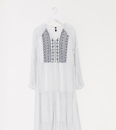 Thumbnail for your product : Y.A.S Tall maxi dress with embroidery in textured white