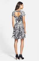 Thumbnail for your product : Eliza J Large Back Keyhole Seamed Ponte Knit Fit & Flare Dress (Online Only)