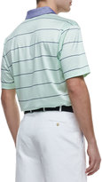 Thumbnail for your product : Peter Millar Miami Striped Short-Sleeve Polo, Winter Green
