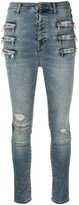 Thumbnail for your product : Unravel Project Zip-Embellished Skinny Jeans