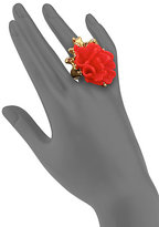 Thumbnail for your product : Oscar de la Renta Coral Flower Cocktail Ring