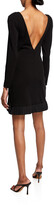Thumbnail for your product : ONE33 SOCIAL Knot-Front Long-Sleeve Ruffle-Trim Dress