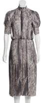 Thumbnail for your product : Dolce & Gabbana Silk Midi Dress Grey Silk Midi Dress