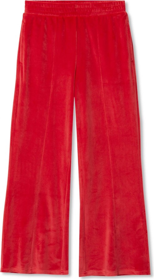 Lands' End Girls Wide Leg Velour Pants